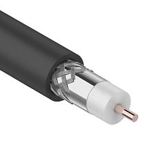 Кабель коаксиальный магистральный RG-11U, 75 Ом, CCS/Al/Al, 83%, 305 м, OUTDOOR, черный, REXANT