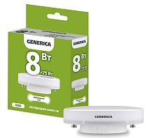 Лампа светодиодная T80 таблетка 8Вт 230В 4000К GX53 GENERICA IEK
