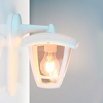 Фасадный светильник General GWL-E27-M-IP65 Белый Малый Вниз Пушкинский