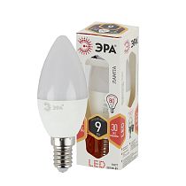 Лампа светодиодная ЭРА STD LED B35-9W-827-E14 свеча теплый белый свет
