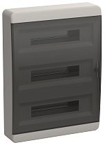 TEKFOR Корпус пластиковый ЩРН-П-54 IP41 черная прозрачная дверь  IEK