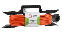 Удлинитель силовой ЭРА без заземления IP20 на рамке 1 розетка 10м ПВС 2x0.75, UFx-1-2x0.75-10m