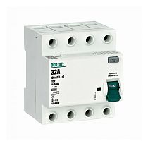 Выключатели дифференциального тока ВДТ 4P 32А 300мА тип AC 6кА УЗО-03 DEKraft