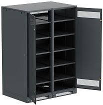 ITK LINEA B Шкаф (пустой) 2000х1400х950мм двустворчатая металлическая дверь черный IEK