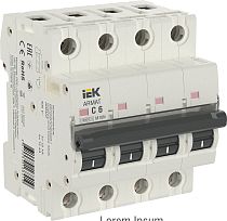 ARMAT Автоматический выключатель четырехполюсный M10N 4P C 6А  IEK