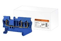 Зажим клеммный безвинтовой (ЗКБ) 3 вывода 2,5 мм2 31А синий  TDM Зажим клеммный безвинтовой (ЗКБ) 3 вывода 2,5 мм2 31А синий  TDM