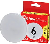 Лампа светодиодная ЭРА ECO LED GX-6W-827-GX53 таблетка теплый белый свет Лампа светодиодная ЭРА ECO LED GX-6W-827-GX53 таблетка теплый белый свет