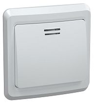 Выключатель одноклавишный СП Вега 10А IP20 ВС10-1-1-ВБ с индикацией белый  IEK