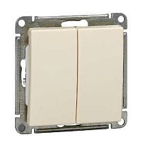 Wessen 59 слоновая кость Переключатель 2 клавишный  10АХ Systeme Electric (Schneider Electric)
