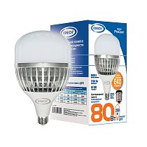 Лампа светодиодная IONICH высокой мощности "ProСвет" ILED-SMD3535-Т135-80Вт-7200Лм-220В-6500К-Е27/E40 с переходником Лампа светодиодная IONICH высокой мощности "ProСвет" ILED-SMD3535-Т135-80Вт-7200Лм-220В-6500К-Е27/E40 с переходником