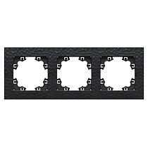 "Афина" Рамка фактурная 3-х местная универсальная графит