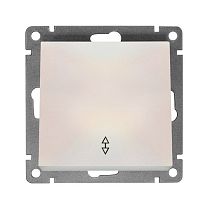 Выключатель одноклавишный проходной UNIVERSAL серия "Афина", скрытой установки, 10А, 220В жемчуг (еврослот)