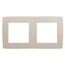 Рамка ЭРА 12 12-5002-02 для выключателей и розеток двойная пластик слоновая кость