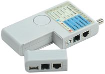 ITK Тестер для витой пары 4в1 RJ45/RJ11/BNC/USB с элем. пит. IEK