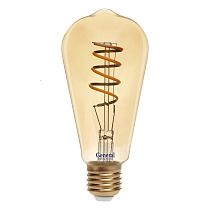 Филаментная светодиодная лампа General GLDEN-ST64SS-7-230-E27-2700 1/5/20 Золотая