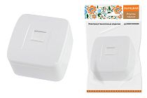 Розетка компьютерная (RJ-45) открытой установки IP20, белая "Дача" Народная TDM
