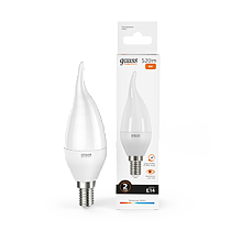 Лампа светодиодная Gauss Elementary Свеча на ветру 8Вт E14 520lm 3000K Лампа светодиодная Gauss Elementary Свеча на ветру 8Вт E14 520lm 3000K