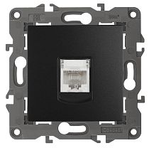 Розетка ЭРА Elegance 14-3107-05 антрацит RJ45