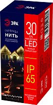Гирлянда ЭРА ERAPS-NP3 30LED Нить 3 м, теплый свет, бел. мерц., прозрач. ПВХ,  220В, IP65