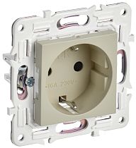SKANDY Розетка с заземлением с защитными шторками 16А SK-R04B бежевый IEK