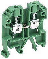 Клемма винтовая КВИ-4кв.мм зел.  IEK