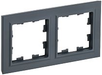BRITE Рамка 2-местная РУ-2-БрГ графит  IEK