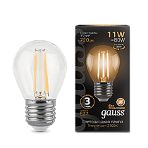 Лампа светодиодная Gauss Filament Шар E27 11Вт 720lm 2700K