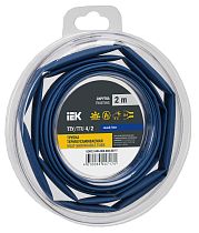 Трубка термоусадочная ТТУ нг-LS 4/2 синяя (2м/упак)  IEK