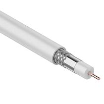 Кабель коаксиальный RG-59U, 75 Ом, CCS/Al/Al, 48%, 100 м, INDOOR, белый, PROconnect