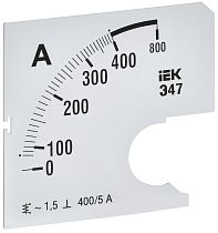 Шкала сменная для амперметра Э47 400/5А класс точности 1,5 72х72мм  IEK