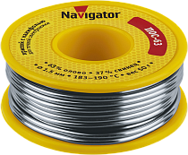 Припой Navigator 93 781 NEM-Pos05-63K-1.5-K50 (ПОС-63, катушка, 1.5 мм, 50 гр)