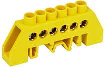 Шина PE "земля" в комбинированном DIN-изоляторе "Стойка" ШНИ-8х12-6-КС-Ж  IEK