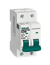 Авт. выкл. без теплозащиты 2P 50А х-ка C 6кА ВА-103M DEKraft
