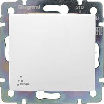 VALENA Выключатель 1-клавишный 10А IP44 безвинтовое крепление белый