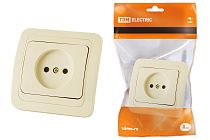 Розетка 2П 10А сл. кость "Валдай"  TDM