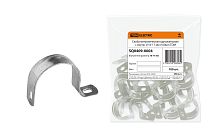 Скоба металлическая однолапковая с внутр. d 16-17 мм (100шт)  TDM