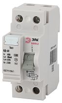 Устройство защитного отключения ЭРА SIMPLE-mod-43 УЗО ВД-40 2P 40А/30мА (электронное)