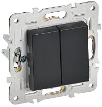 SKANDY Выключатель 2-клавишный перекрестный 10А SK-V06Bl черный IEK