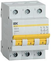 Выключатель нагрузки трехполюсный ВН-32 125А  IEK