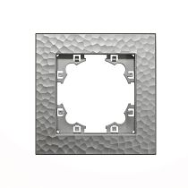 "Афина" Рамка фактурная 1-но местная серебро