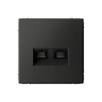 ArtGallery Базальт Розетка двойная компьютерная RJ45+RJ45, кат.6А, механизм Systeme Electric (Schneider Electric)