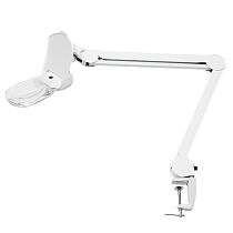 Лупа на струбцине квадратная 3D+20D с подсветкой 6LED, серия EXPERT, белая (8603L) REXANT