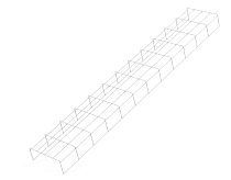 Решетка защитная Gauss для светильника ЛПО/ДПО 1320х230х96 1/5