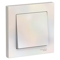 AtlasDesign Жемчуг Выключатель 1 клавишный сх.1, 10АХ, (в сборе с рамкой) Systeme Electric (Schneider Electric)
