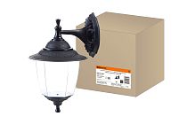 Светильник Прага Эл-11-71-1 60 Вт Е27 настенный вниз черный, прозрачный плафон  TDM