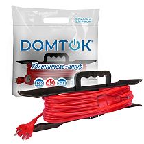 Удлинитель-шнур на рамке "DOMTOK" ПВС 2*1,5, 3,5кВт, б/з 40м Удлинитель-шнур на рамке "DOMTOK" ПВС 2*1,5, 3,5кВт, б/з 40м