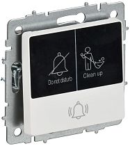 BRITE Кнопка звонка с индикацией для отелей 10А ВС10-1-9-БрАБ арктический белый IEK