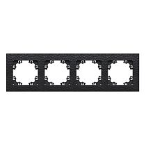 "Афина" Рамка фактурная 4-х местная универсальная графит