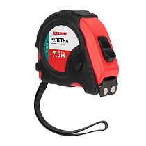 Рулетка измерительная Профи прорезиненный корпус, магнитная, 7,5м х 25мм REXANT