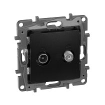 ETIKA Розетка двойная TV+SAT тип звезда антрацит